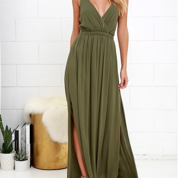 COPY - Lulus Green Maxi Dress - Picture 1 of 3